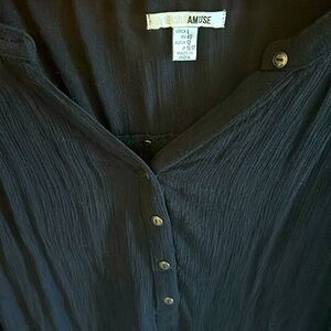 Amuse Society long top with studs on shoulders.